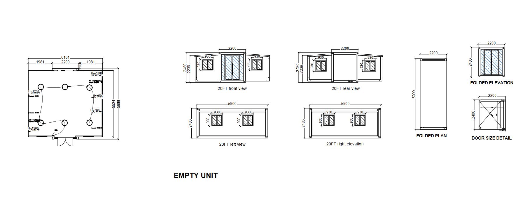Layout 01 · Empty Unit furnished plan