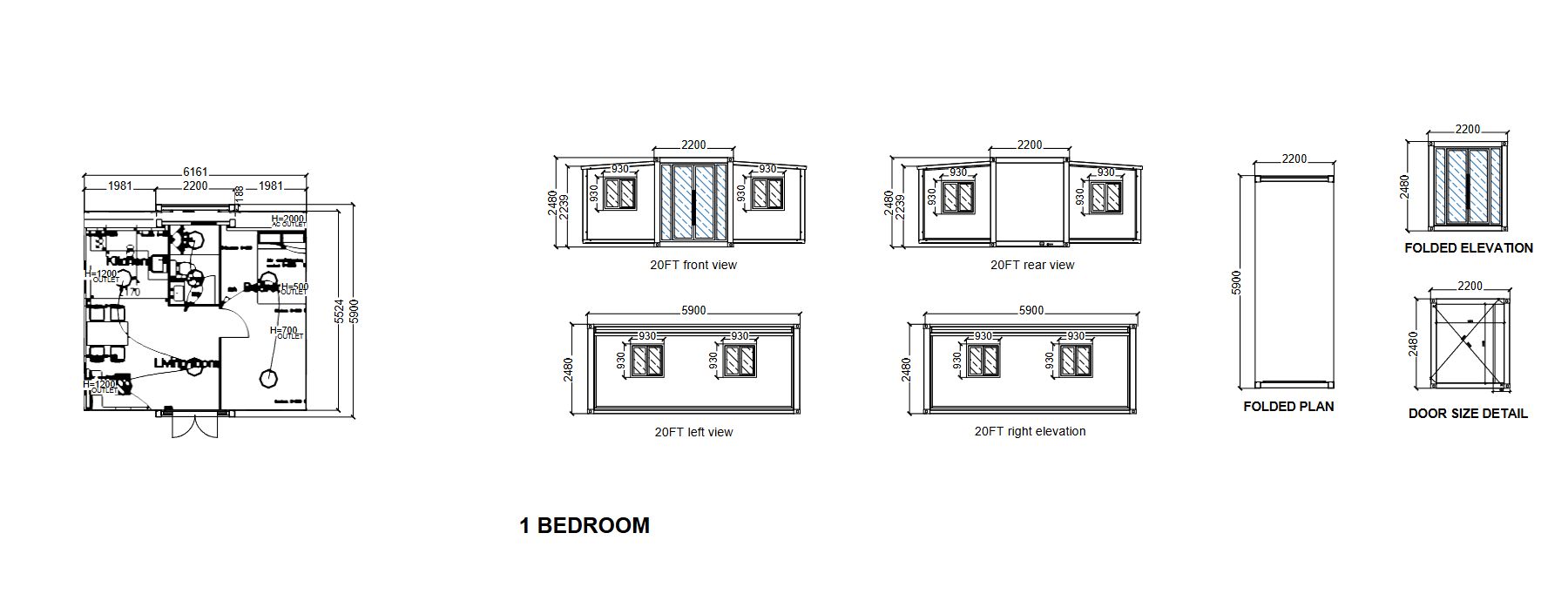 20FT floor plan