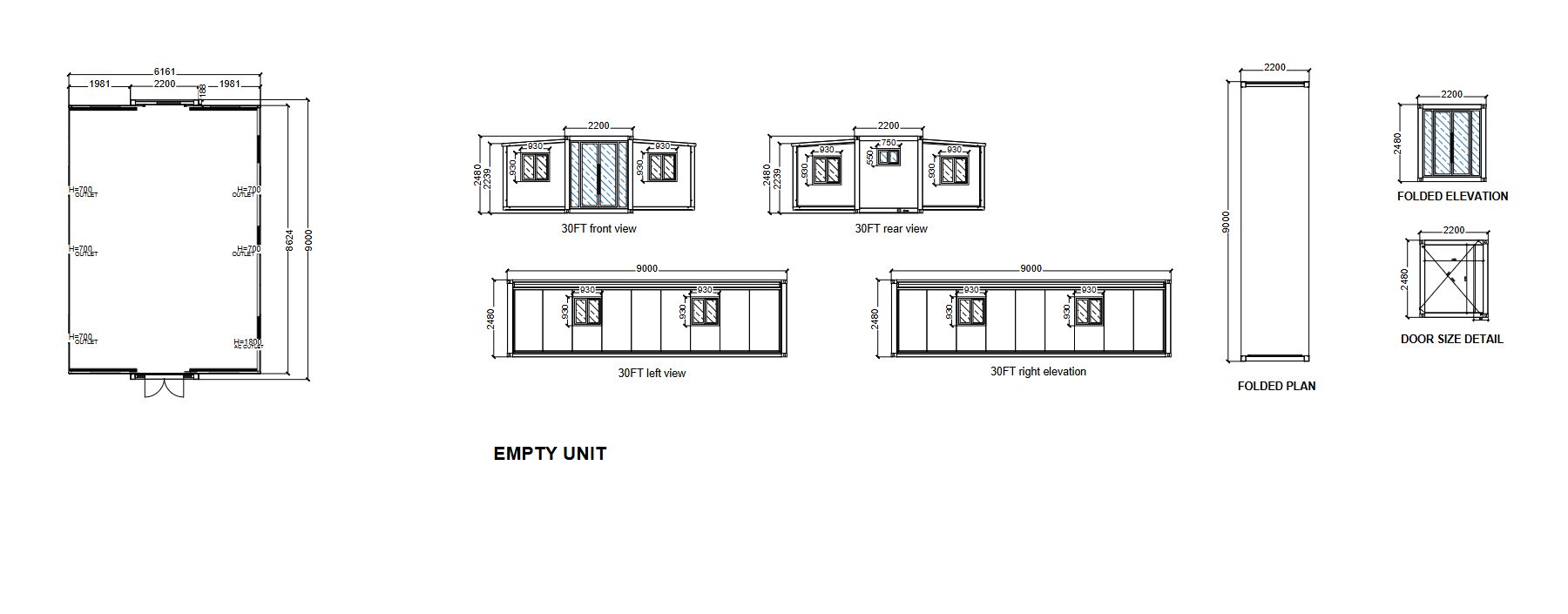 Layout 01 · Empty Unit furnished plan