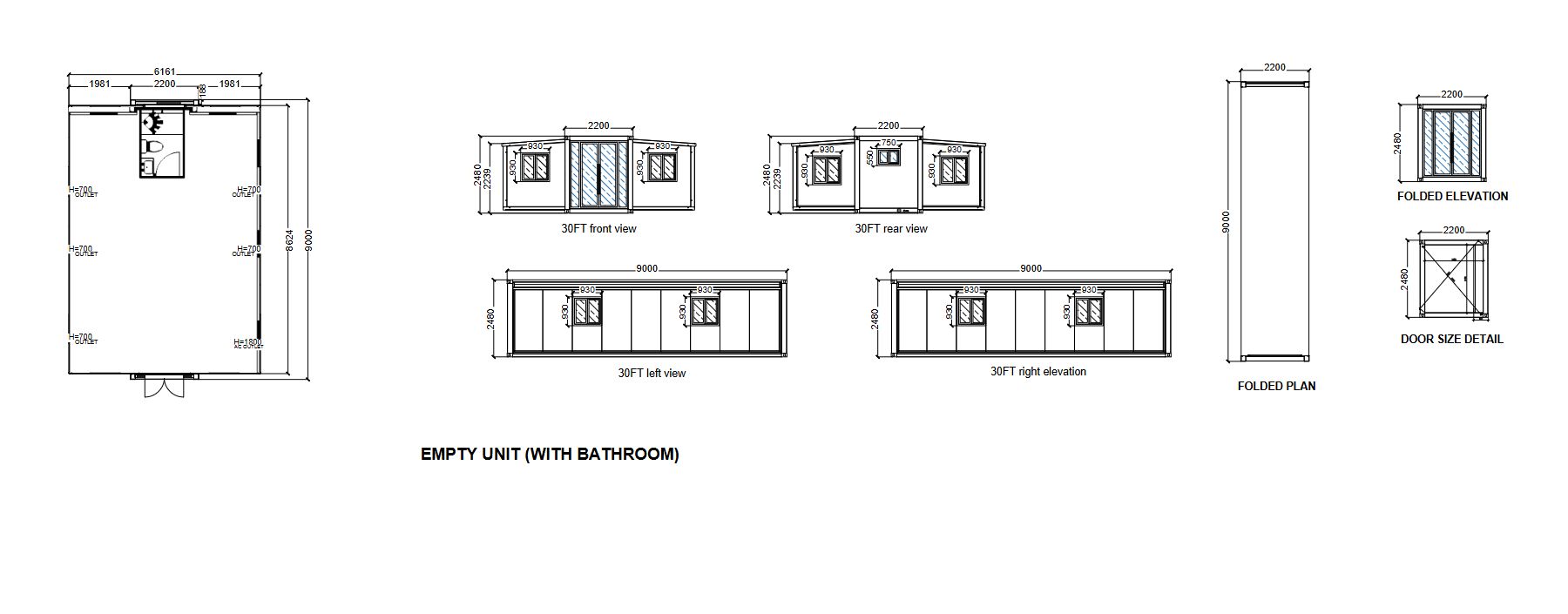 Layout 02 · 1 Bedroom furnished plan