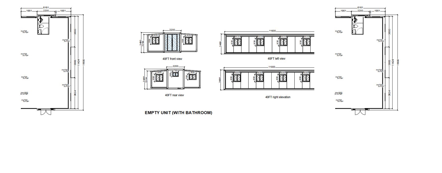 Layout 02 · 1 Bedroom furnished plan