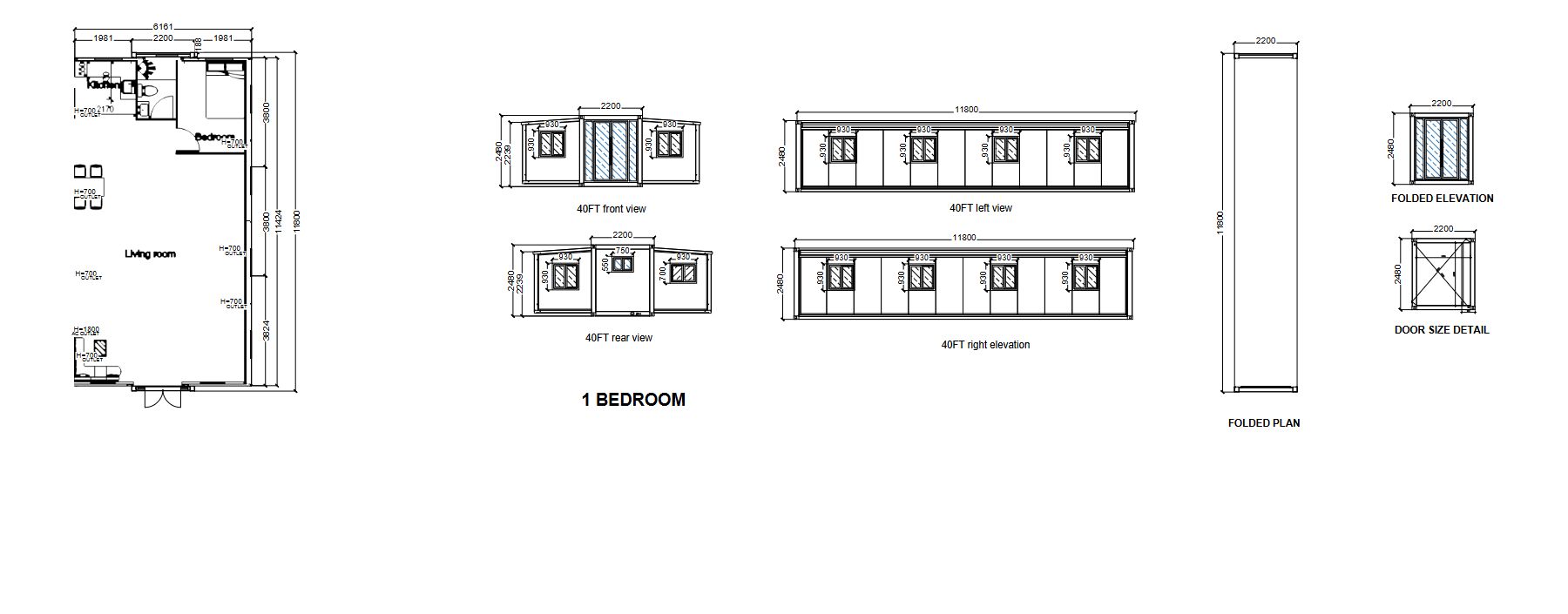 Layout 03 · 2 Bedrooms furnished plan