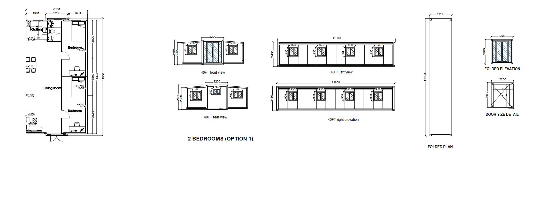 Layout 04 · 3 Bedrooms furnished plan