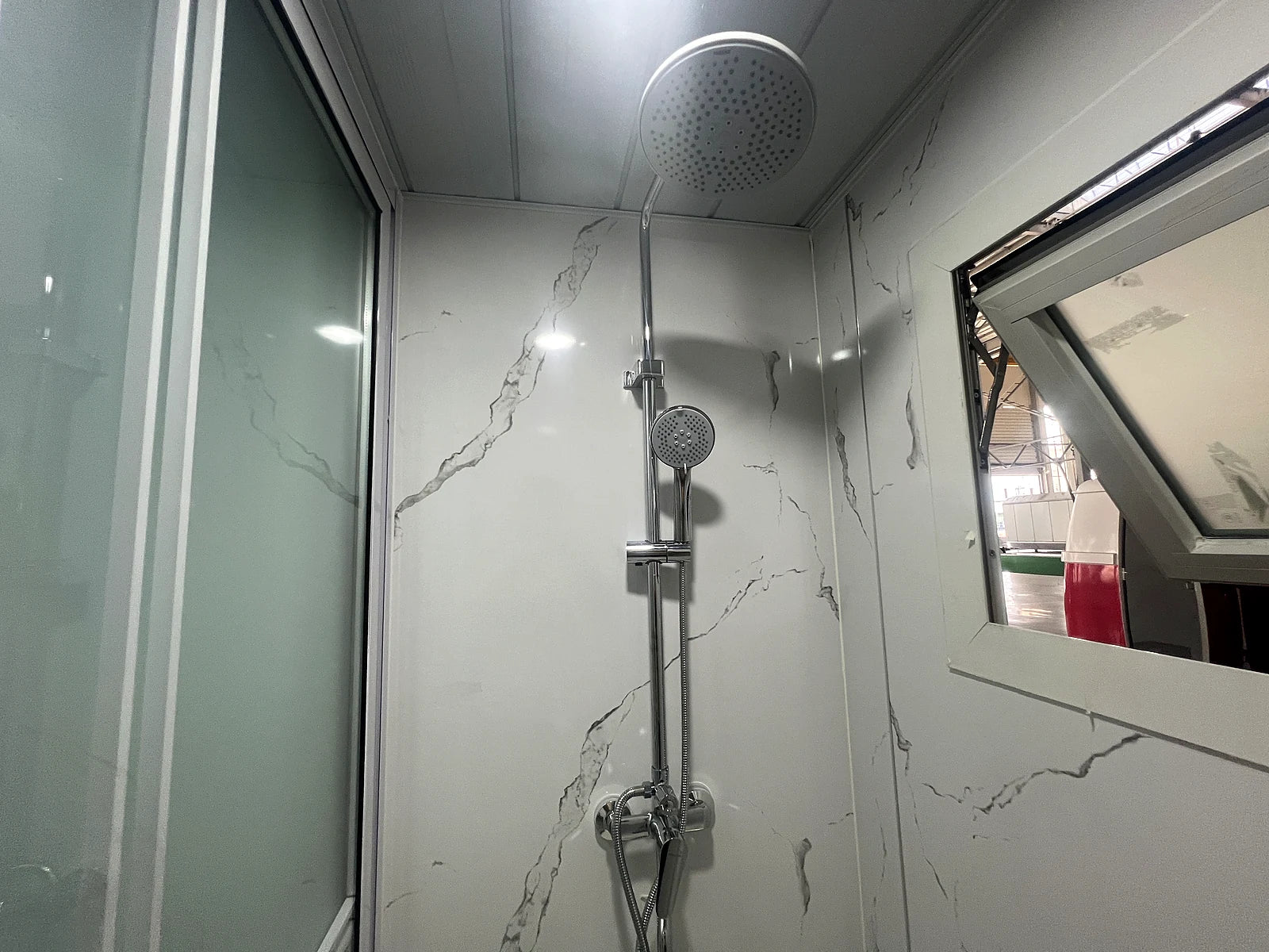 Bathroom shower and window