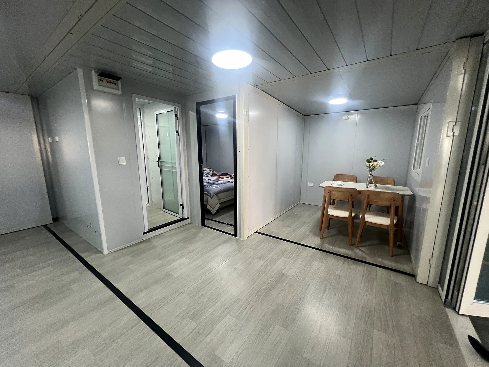Open-plan living and dining interior