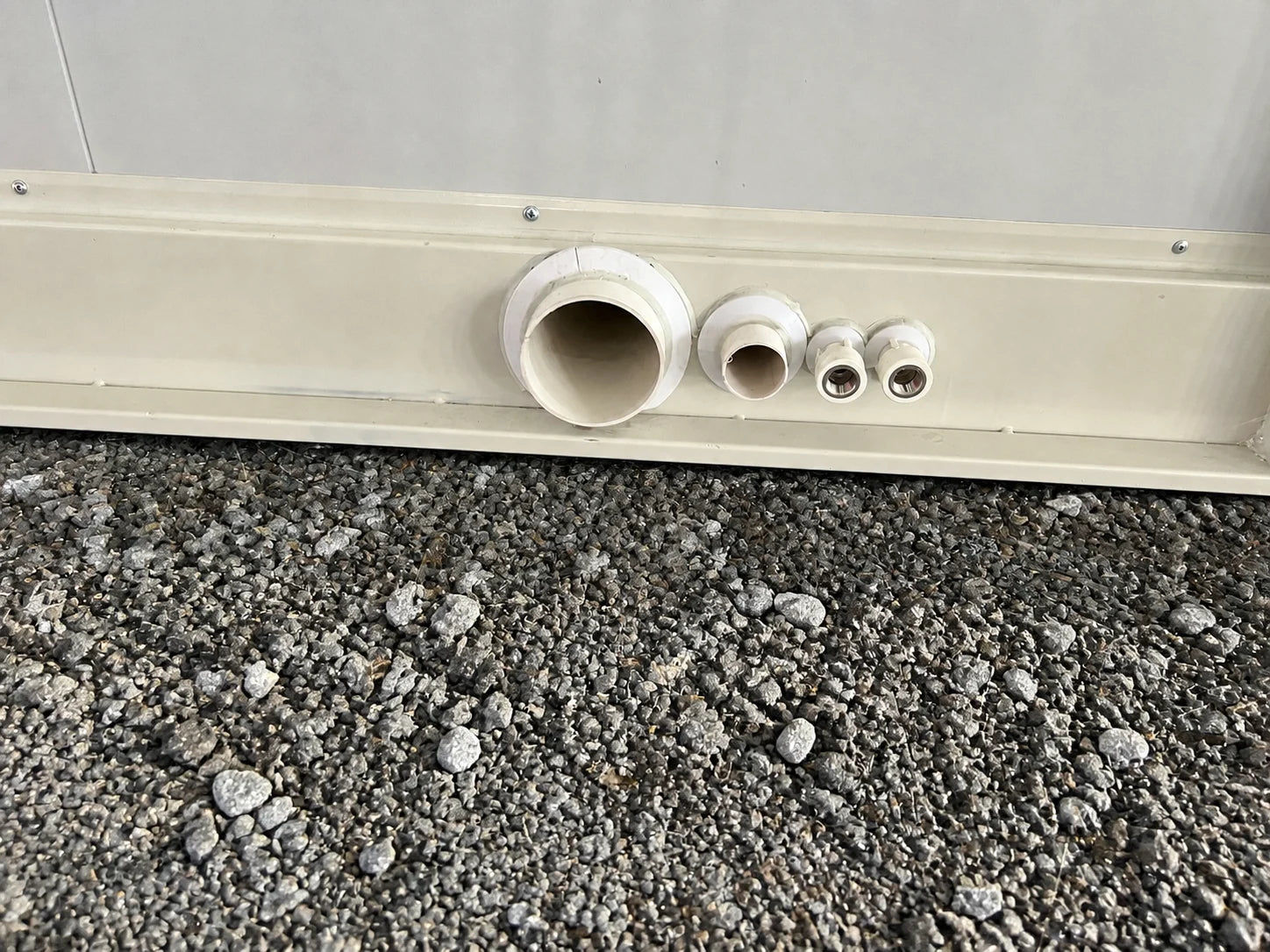 Exterior utility connection points