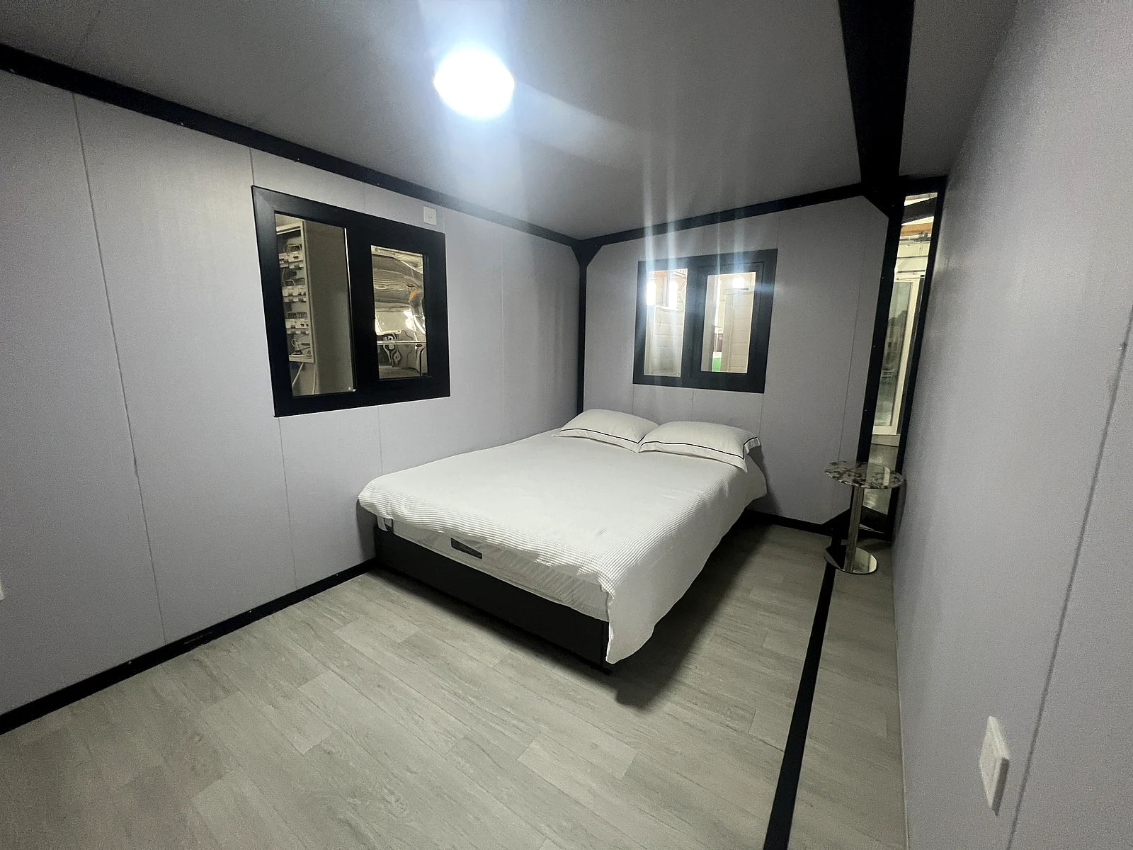 Finished modular home bedroom