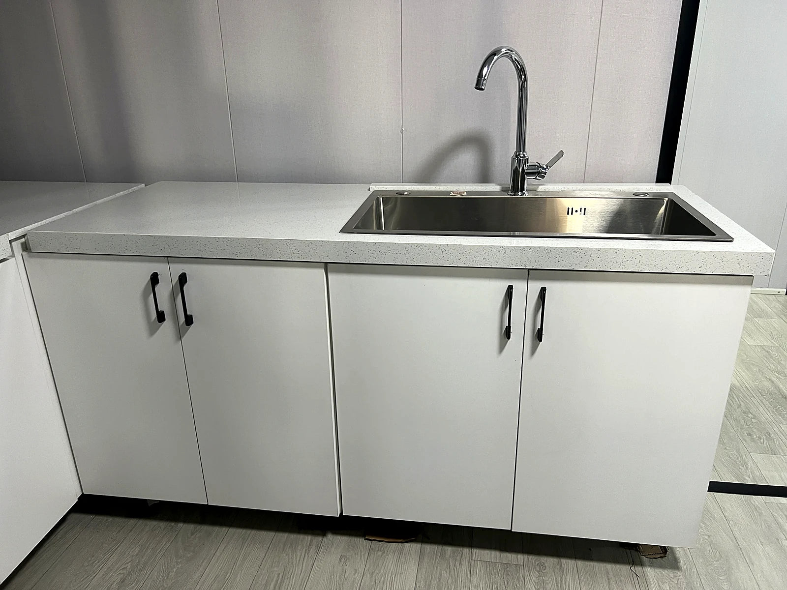 Kitchen sink and base cabinetry