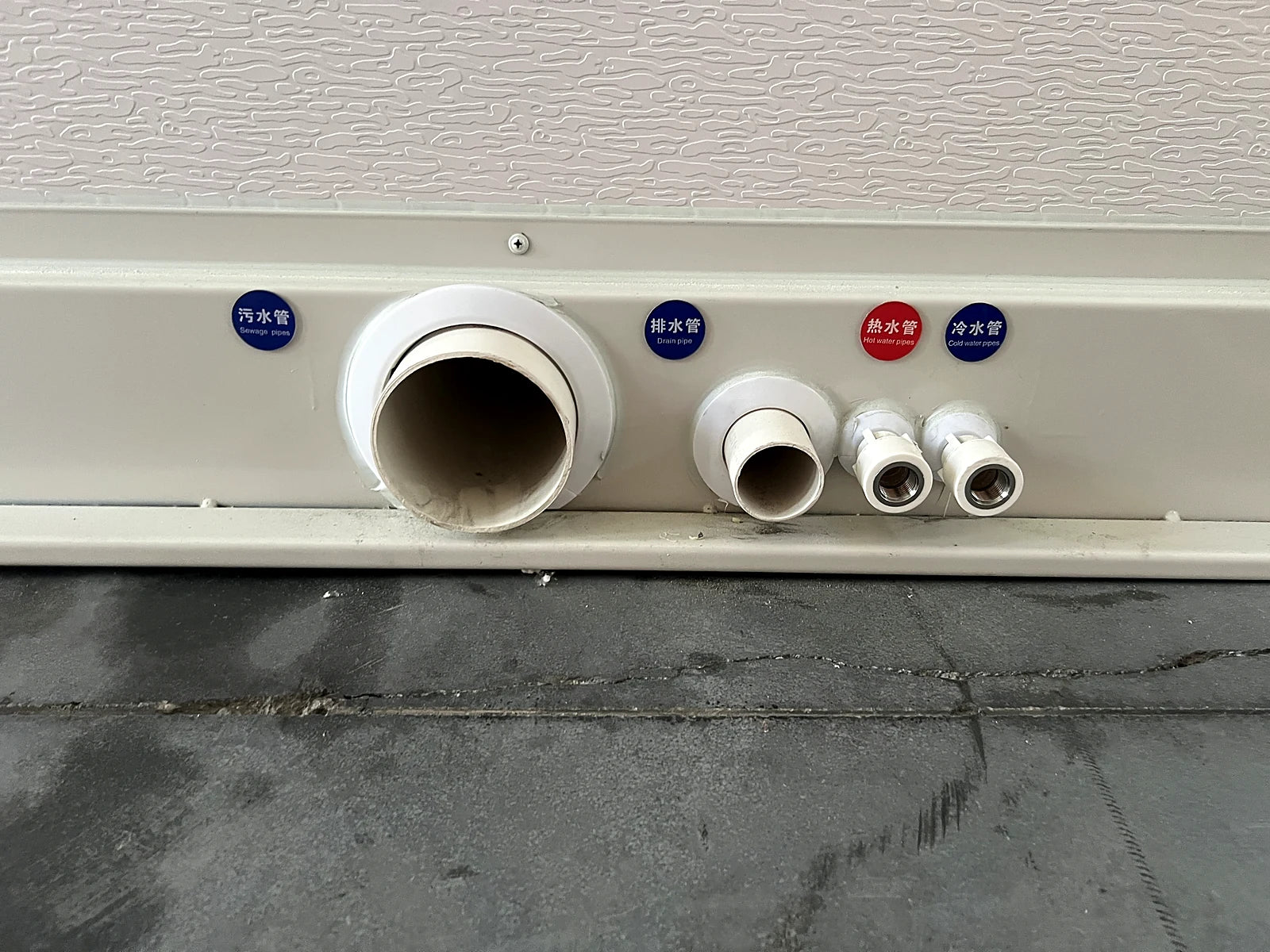 Labelled exterior service connections