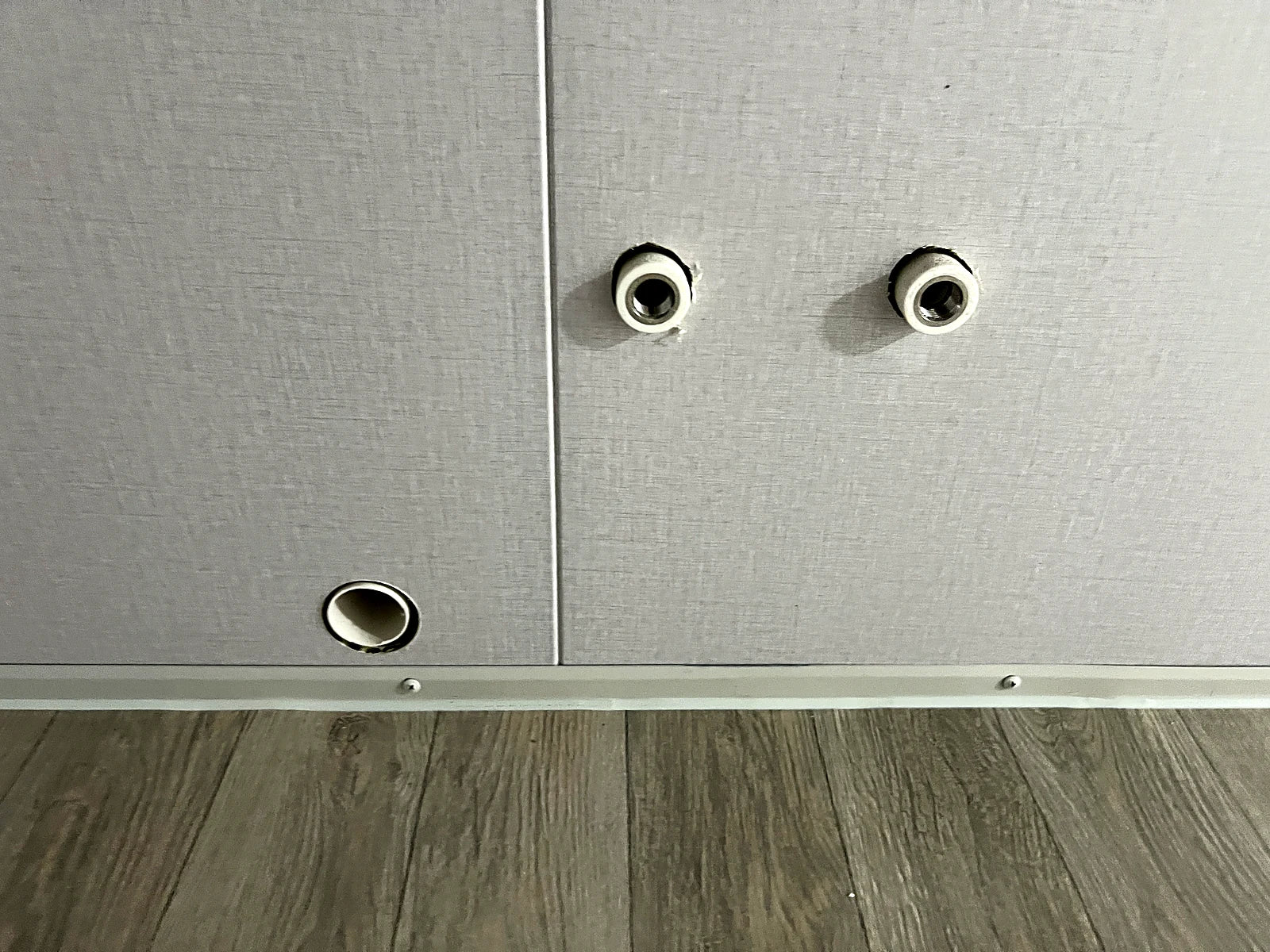 Interior plumbing connection points