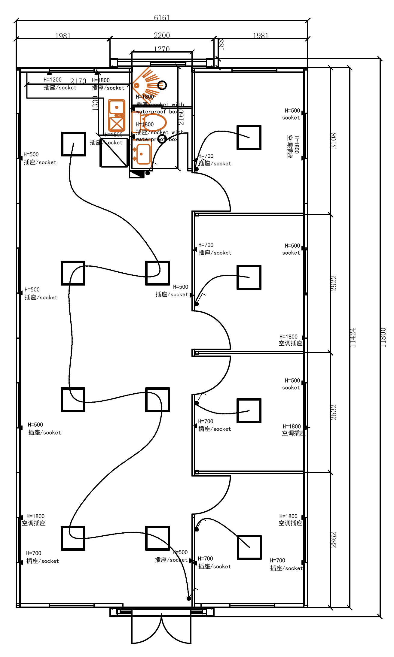 Layout 05 · 4 Bedrooms technical plan